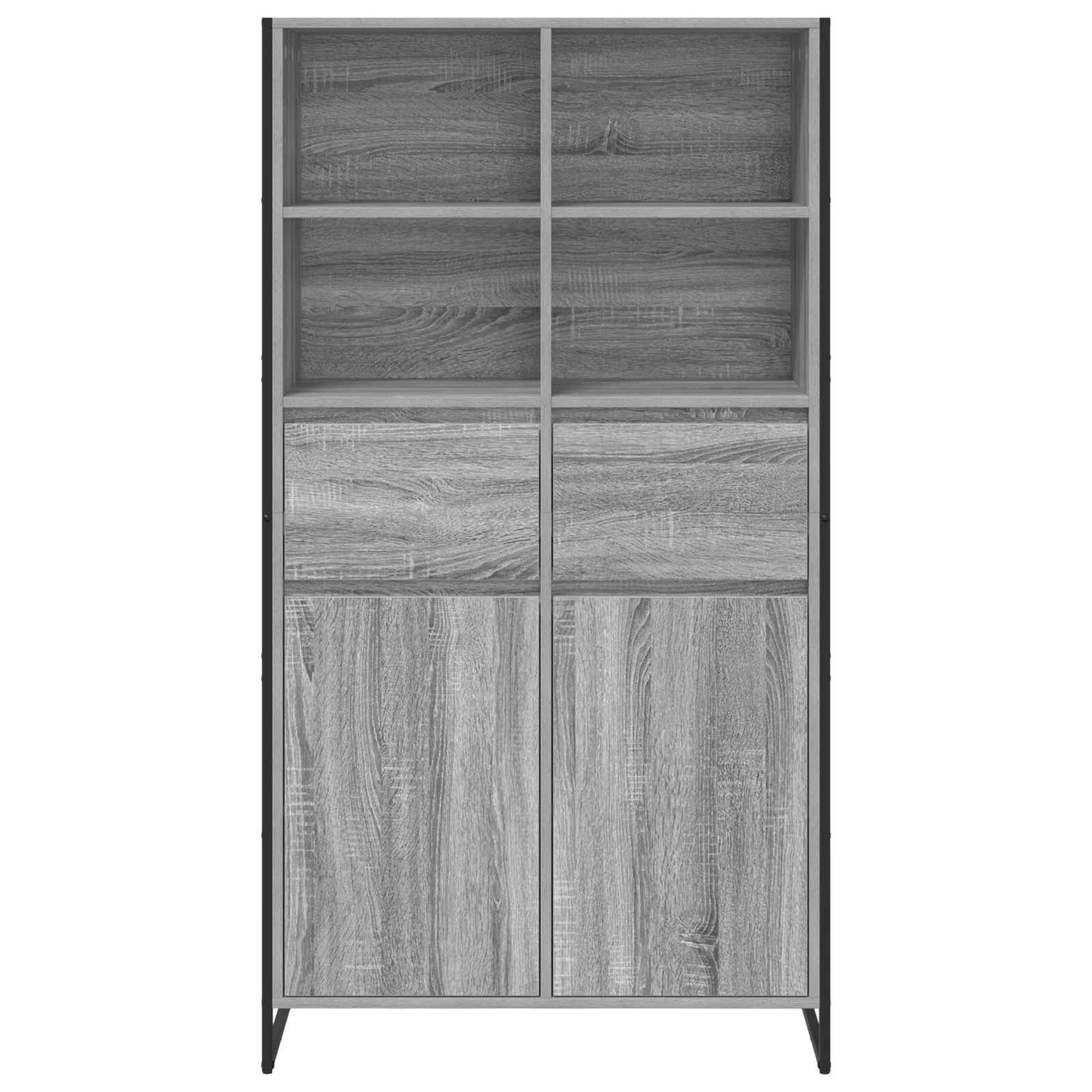Dressoir 2 pcs Grijs Sonoma 81 x 36 x 150.5 cm Bewerkt hout is nu te koop bij PeponiXL, paradijselijk wonen!