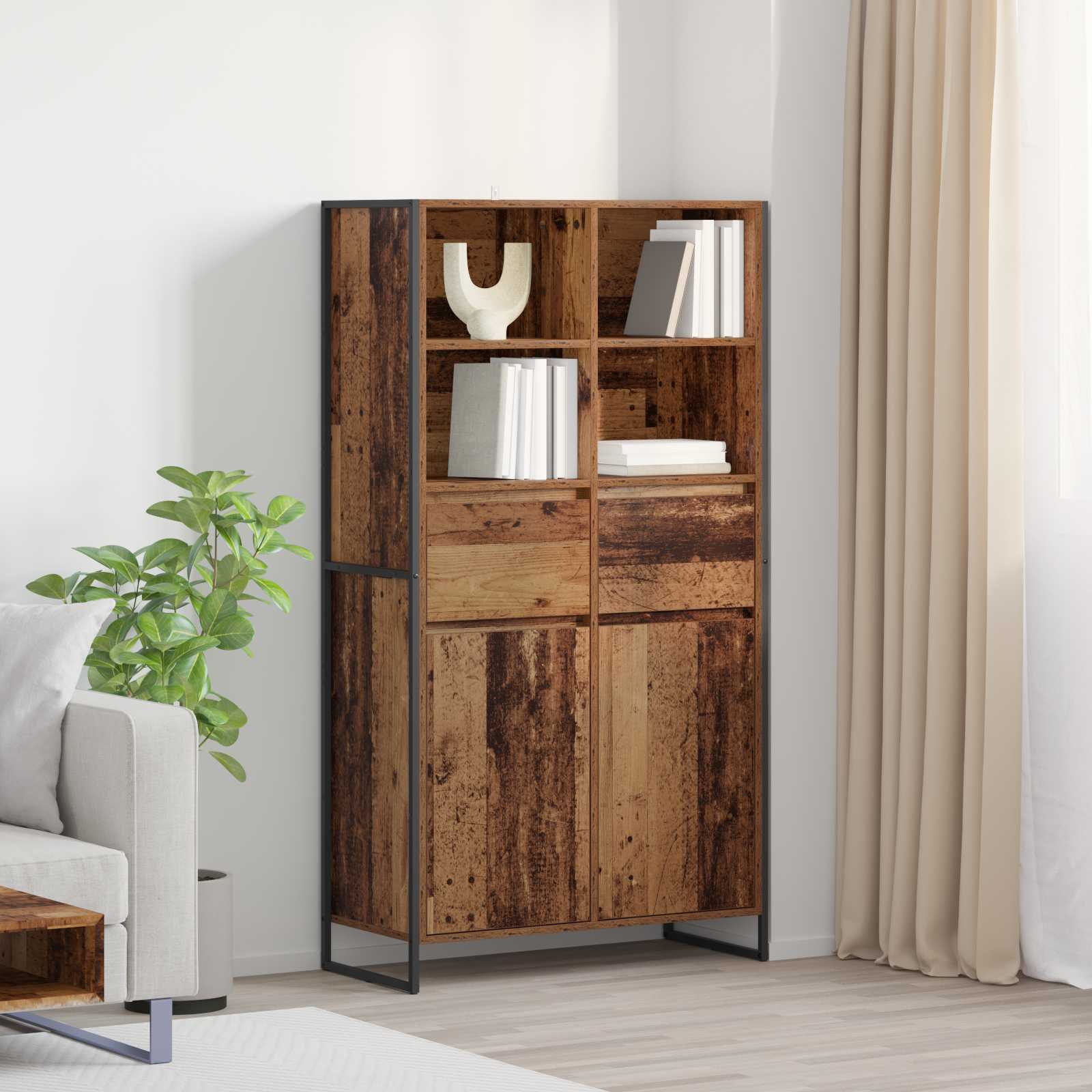 Dressoir 2 pcs Oud Hout 81 x 36 x 150.5 cm Bewerkt hout is nu te koop bij PeponiXL, paradijselijk wonen!