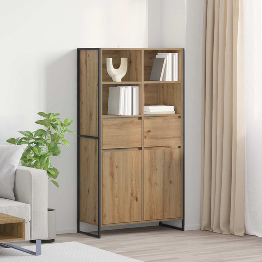 Dressoir met lade 2 pcs Ambachtelijk eiken 81 x 36 x 150.5 cm is nu te koop bij PeponiXL, paradijselijk wonen!
