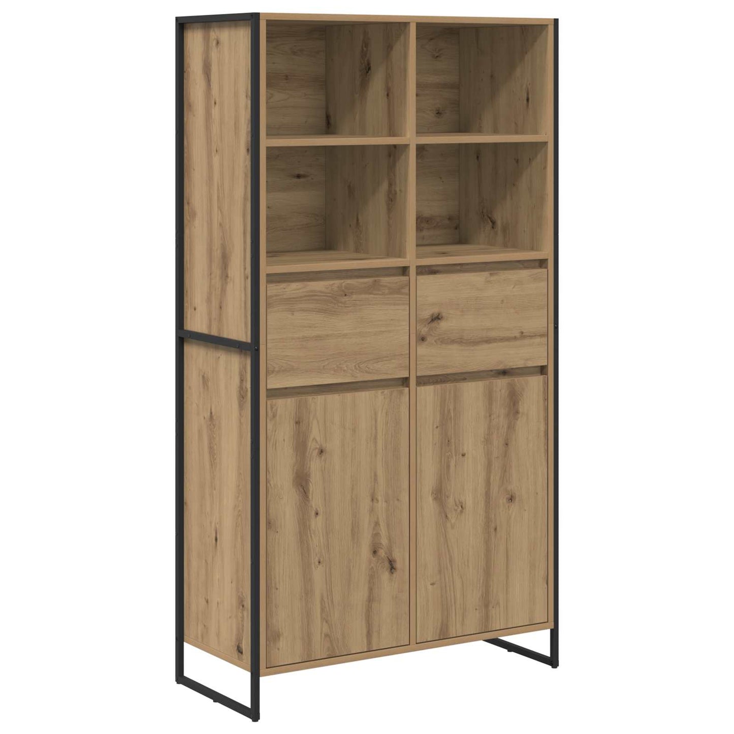 Dressoir met lade 2 pcs Ambachtelijk eiken 81 x 36 x 150.5 cm is nu te koop bij PeponiXL, paradijselijk wonen!