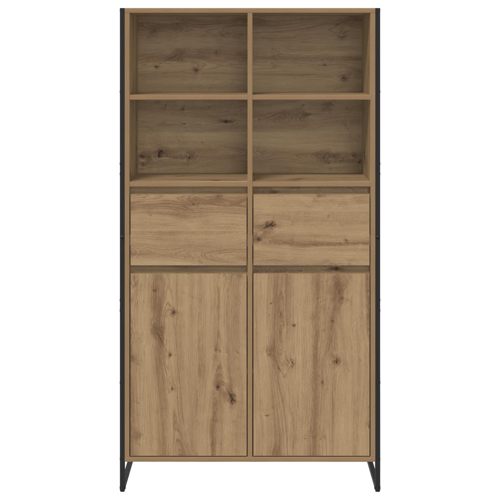 Dressoir met lade 2 pcs Ambachtelijk eiken 81 x 36 x 150.5 cm is nu te koop bij PeponiXL, paradijselijk wonen!