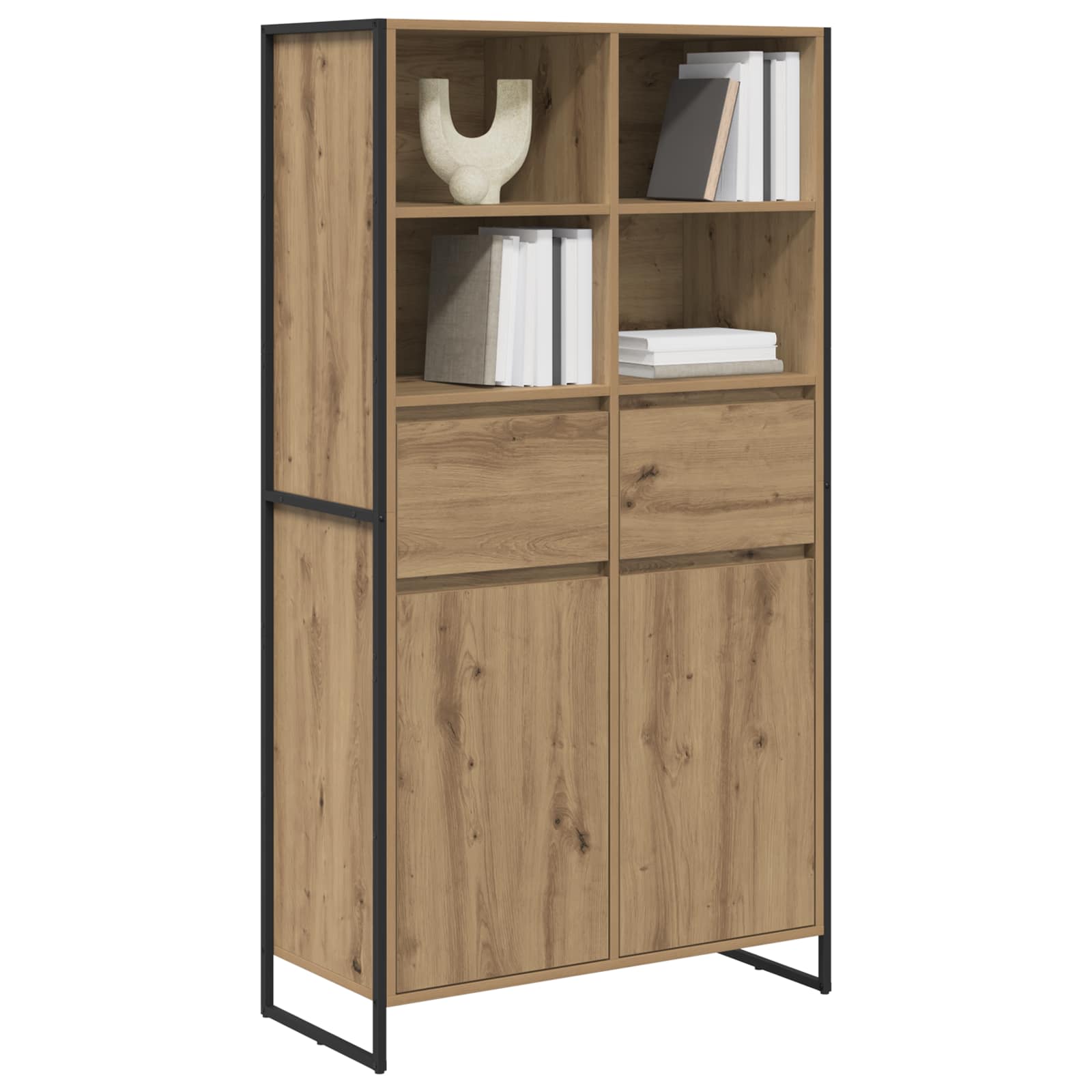 Dressoir met lade 2 pcs Ambachtelijk eiken 81 x 36 x 150.5 cm is nu te koop bij PeponiXL, paradijselijk wonen!