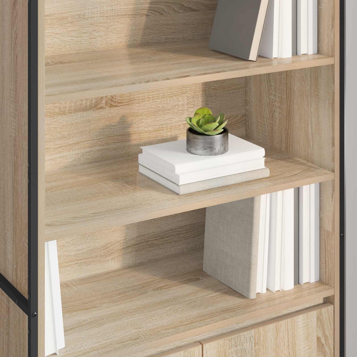Hoge Kasten Sonoma 79 x 36 x 200 cm Bewerkt hout is nu te koop bij PeponiXL, paradijselijk wonen!