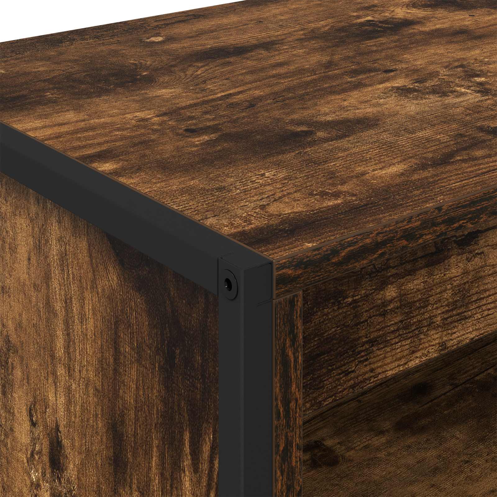 Hoge Kasten Rook Eik 79 x 36 x 200 cm Bewerkt hout is nu te koop bij PeponiXL, paradijselijk wonen!