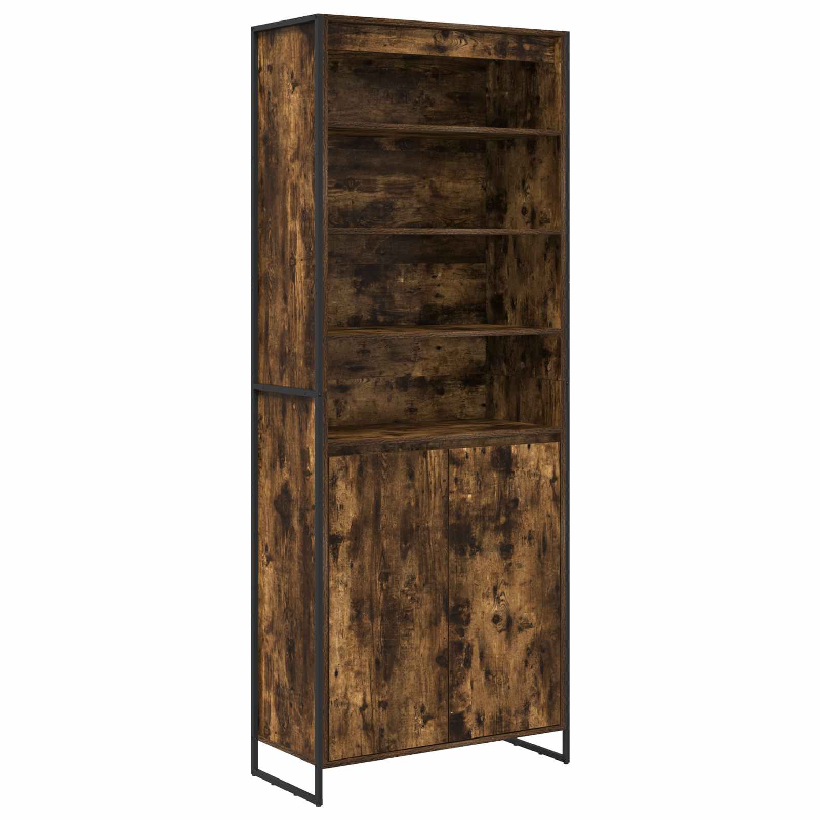 Hoge Kasten Rook Eik 79 x 36 x 200 cm Bewerkt hout is nu te koop bij PeponiXL, paradijselijk wonen!
