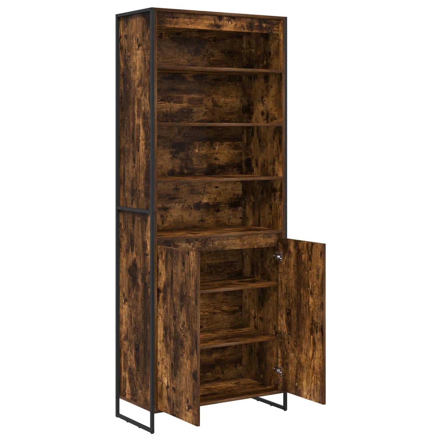 Hoge Kasten Rook Eik 79 x 36 x 200 cm Bewerkt hout is nu te koop bij PeponiXL, paradijselijk wonen!