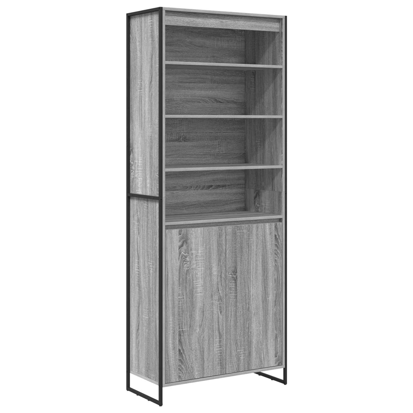 Hoge Kasten Grijs Sonoma 79 x 36 x 200 cm Bewerkt hout is nu te koop bij PeponiXL, paradijselijk wonen!