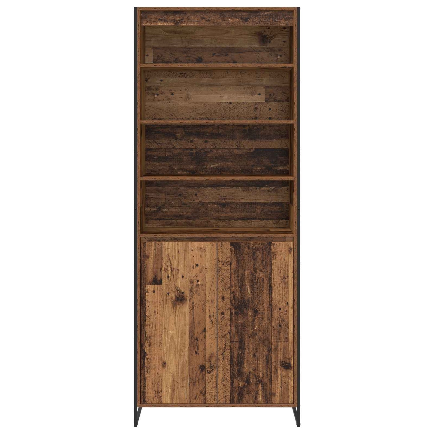 Hoge Kasten Oud Hout 79 x 36 x 200 cm Bewerkt hout is nu te koop bij PeponiXL, paradijselijk wonen!
