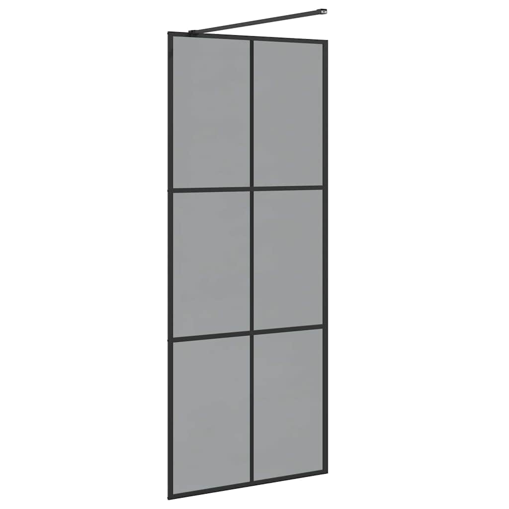 Inloopdouchewand Zwart 80 x 195 cm Gehard Glas is nu te koop bij PeponiXL, paradijselijk wonen!