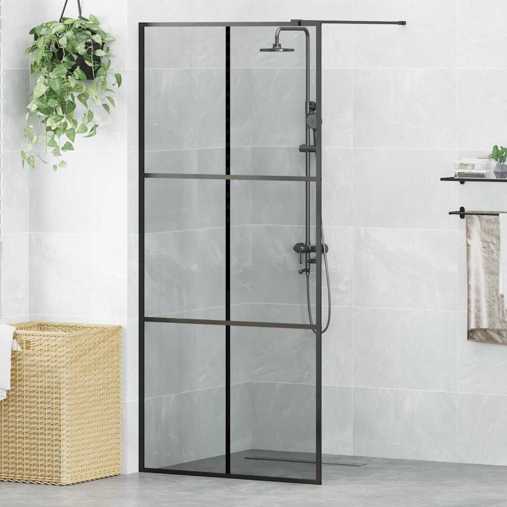 Inloop Douche Wand Zwart 90 x 195 cm gehard glas is nu te koop bij PeponiXL, paradijselijk wonen!