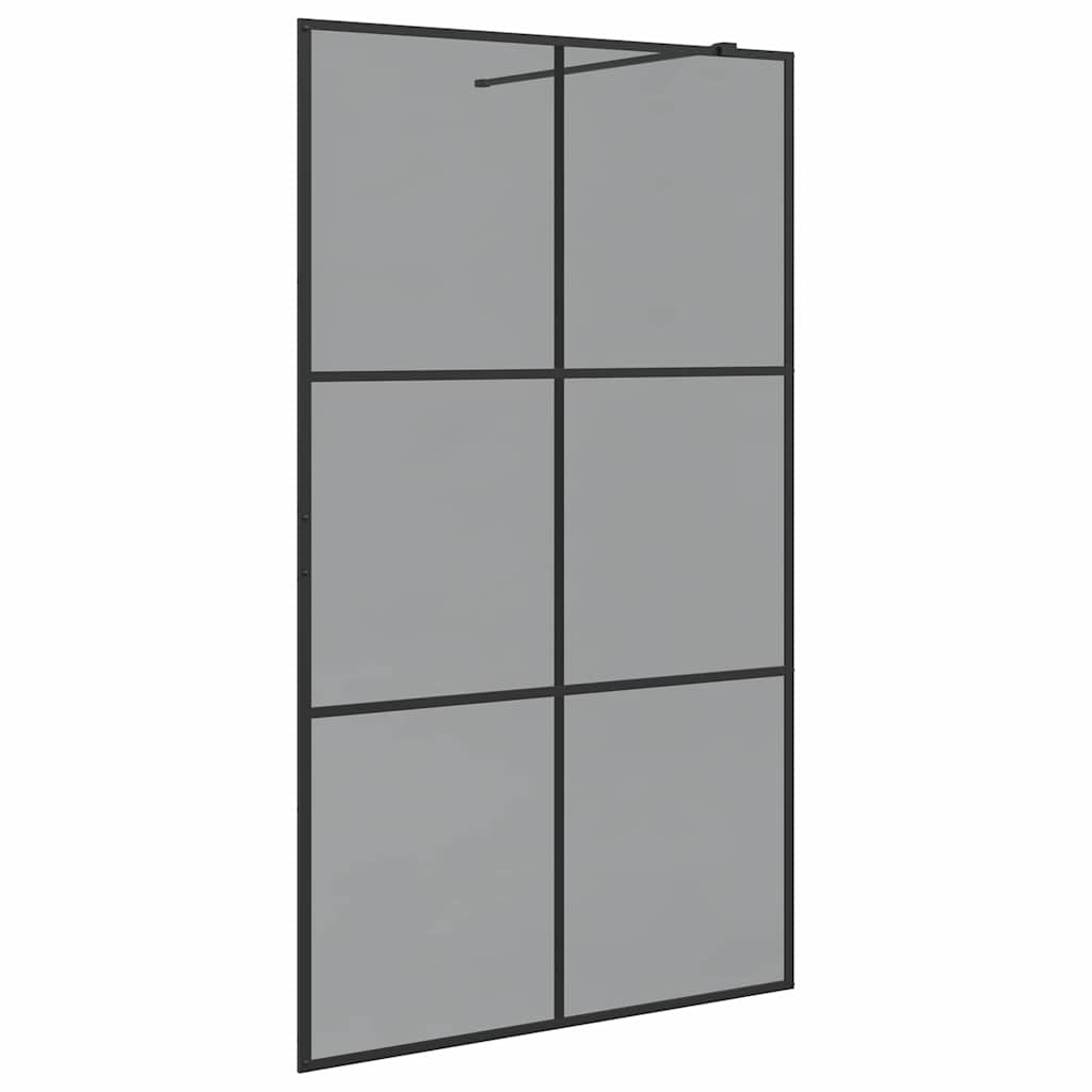 Inloop Douche Wand Zwart 115 x 195 cm gehard glas is nu te koop bij PeponiXL, paradijselijk wonen!