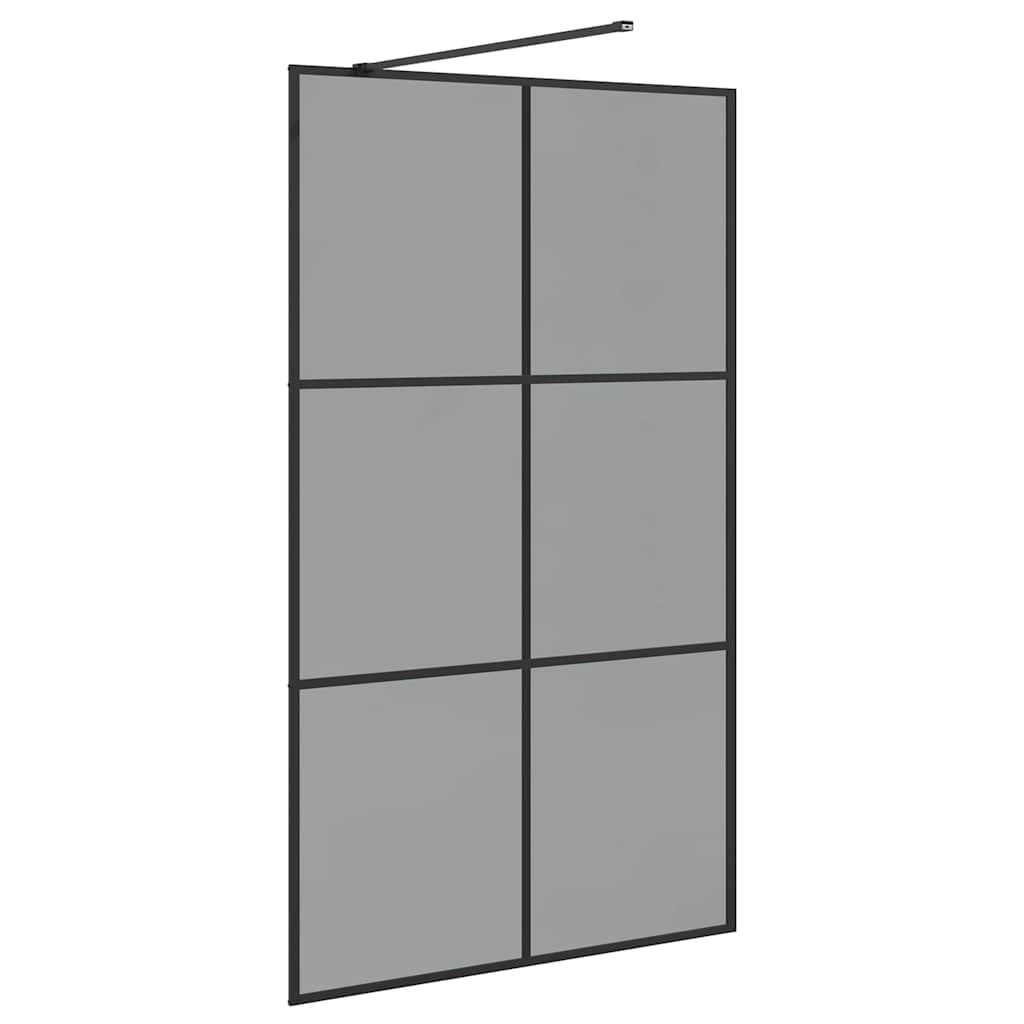 Inloop Douche Wand Zwart 115 x 195 cm gehard glas is nu te koop bij PeponiXL, paradijselijk wonen!