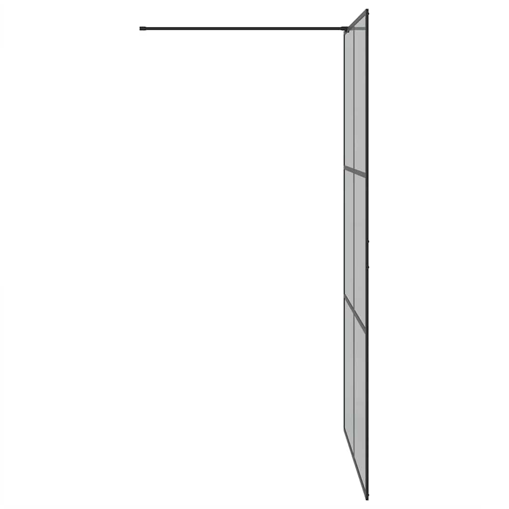 Inloop Douche Wand Zwart 115 x 195 cm gehard glas is nu te koop bij PeponiXL, paradijselijk wonen!