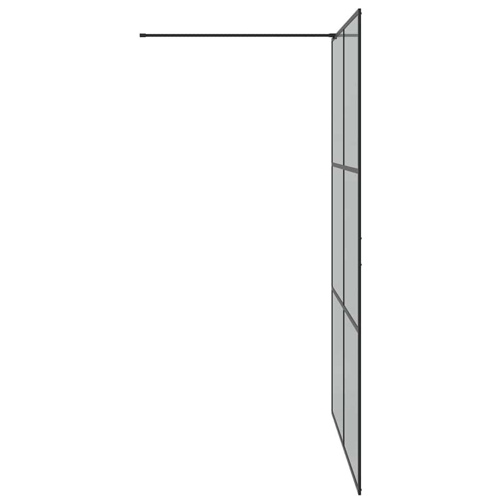 Inloop Douche Wand Zwart 140 x 195 cm gehard glas is nu te koop bij PeponiXL, paradijselijk wonen!