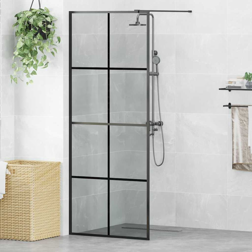 Inloop Douche Wand Zwart 80 x 195 cm gehard glas is nu te koop bij PeponiXL, paradijselijk wonen!