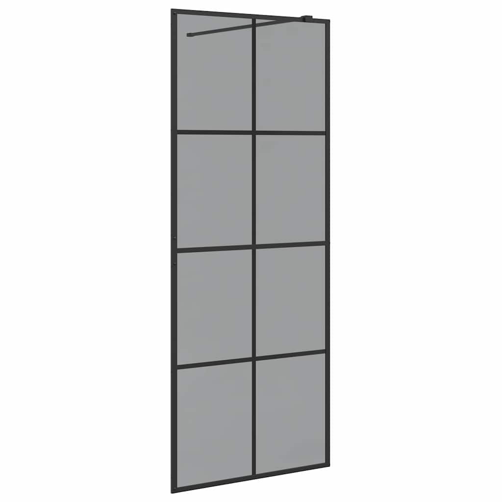 Inloop Douche Wand Zwart 80 x 195 cm gehard glas is nu te koop bij PeponiXL, paradijselijk wonen!