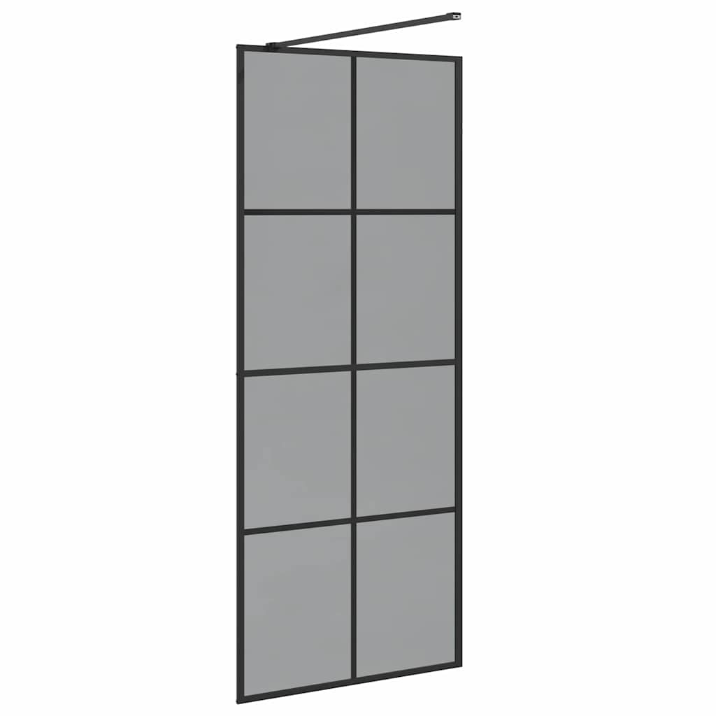 Inloop Douche Wand Zwart 80 x 195 cm gehard glas is nu te koop bij PeponiXL, paradijselijk wonen!