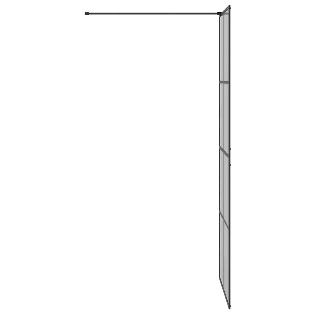 Inloop Douche Wand Zwart 80 x 195 cm gehard glas is nu te koop bij PeponiXL, paradijselijk wonen!