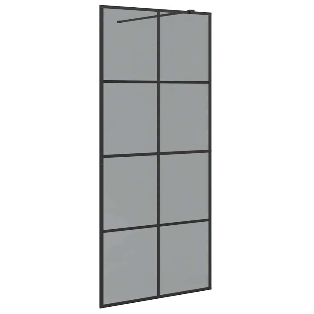 Inloop Douche Wand Zwart 90 x 195 cm gehard glas is nu te koop bij PeponiXL, paradijselijk wonen!