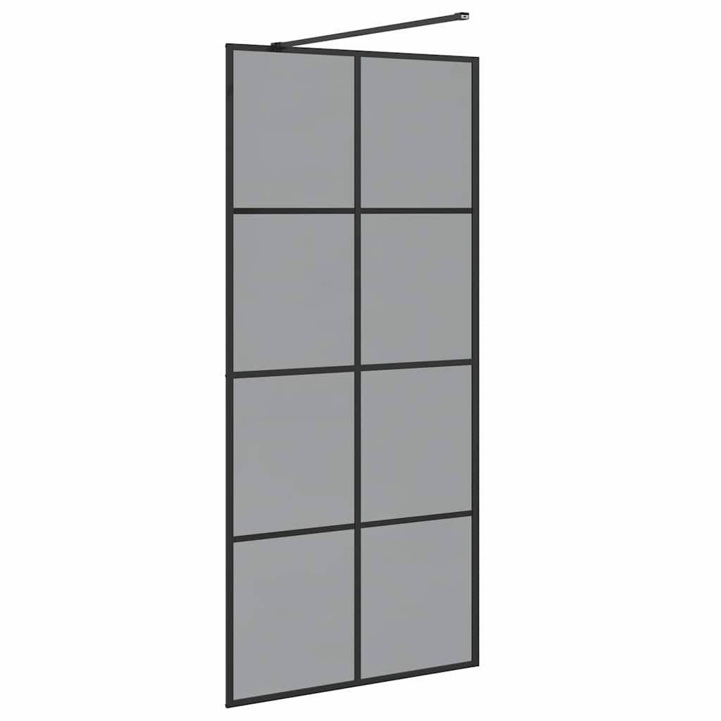 Inloop Douche Wand Zwart 90 x 195 cm gehard glas is nu te koop bij PeponiXL, paradijselijk wonen!