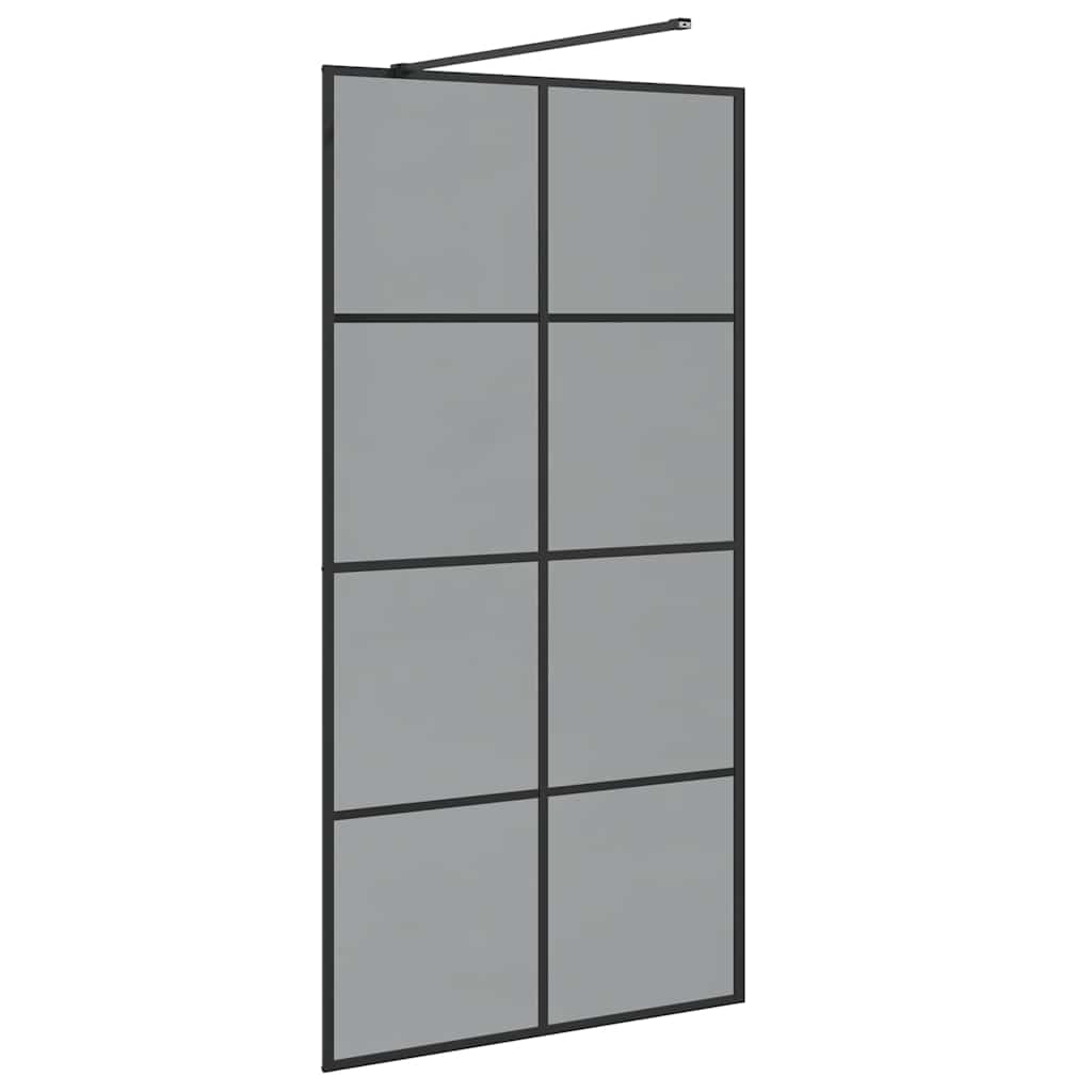 Inloop Douche Wand Zwart 100 x 195 cm gehard glas is nu te koop bij PeponiXL, paradijselijk wonen!