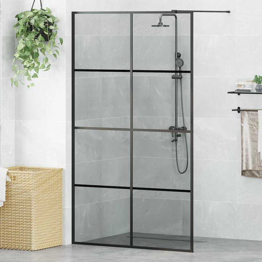 Inloop Douche Wand Zwart 115 x 195 cm gehard glas is nu te koop bij PeponiXL, paradijselijk wonen!