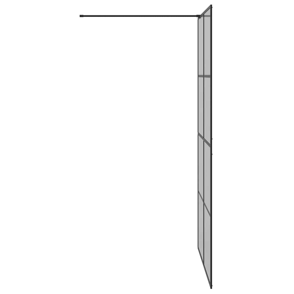 Inloop Douche Wand Zwart 115 x 195 cm gehard glas is nu te koop bij PeponiXL, paradijselijk wonen!