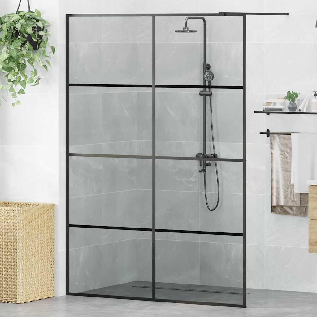 Inloop Douche Wand Zwart 140 x 195 cm gehard glas is nu te koop bij PeponiXL, paradijselijk wonen!
