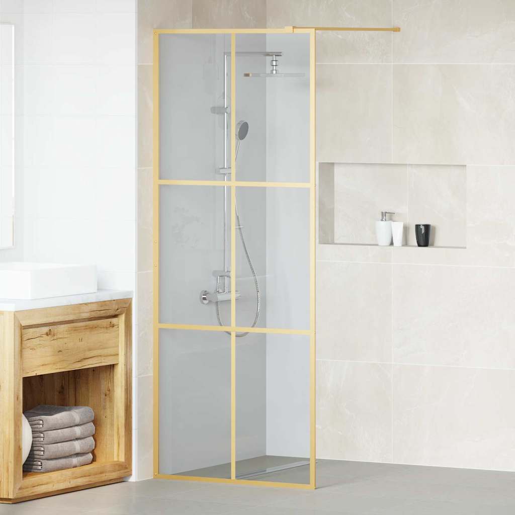 Inloop Douche Wand Goud 80 x 195 cm gehard glas is nu te koop bij PeponiXL, paradijselijk wonen!