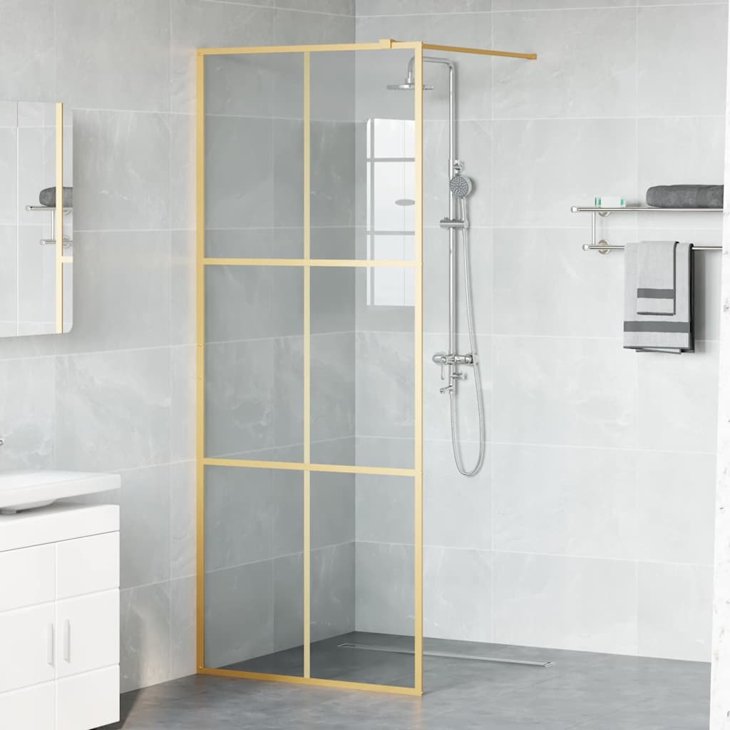 Inloop Douche Wand Goud 80 x 195 cm gehard glas is nu te koop bij PeponiXL, paradijselijk wonen!