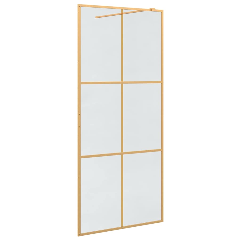 Inloop Douche Wand Goud 90 x 195 cm gehard glas is nu te koop bij PeponiXL, paradijselijk wonen!