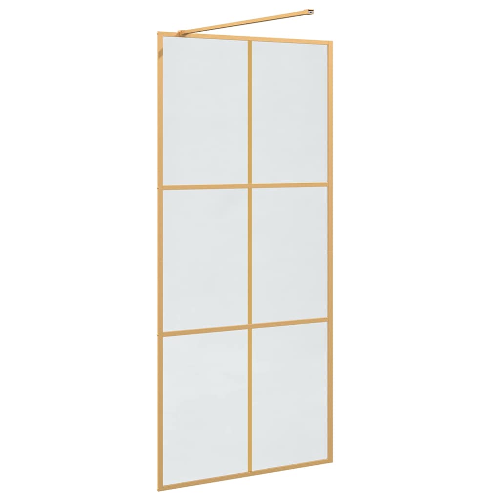 Inloop Douche Wand Goud 90 x 195 cm gehard glas is nu te koop bij PeponiXL, paradijselijk wonen!