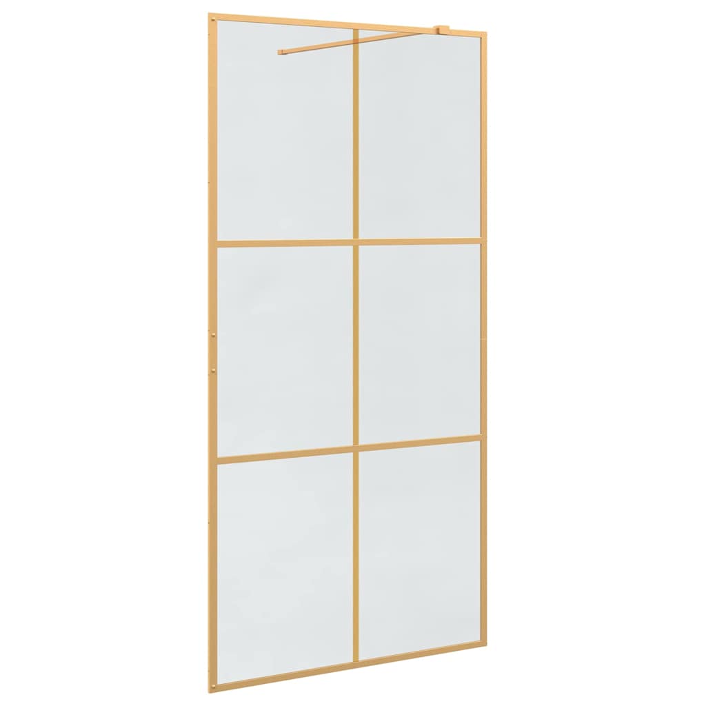 Inloop Douche Wand Goud 100 x 195 cm gehard glas is nu te koop bij PeponiXL, paradijselijk wonen!