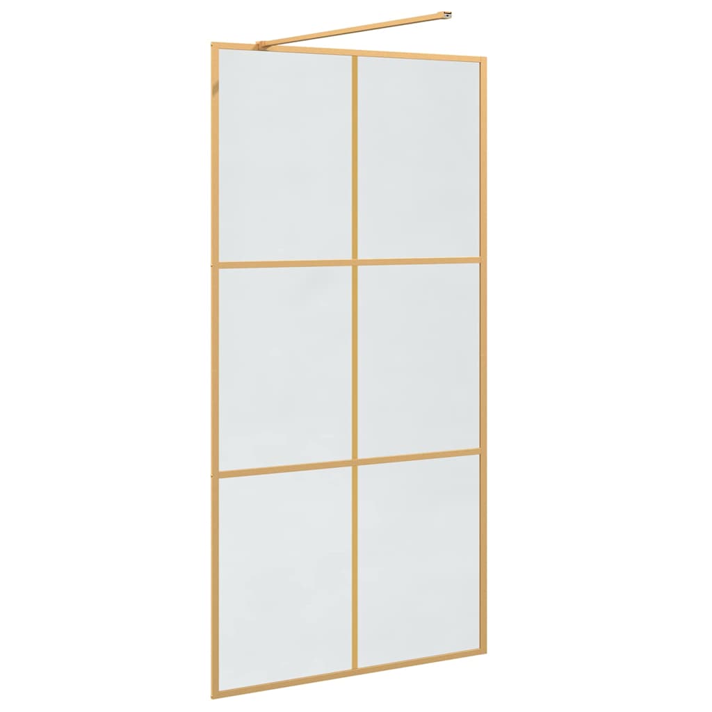 Inloop Douche Wand Goud 100 x 195 cm gehard glas is nu te koop bij PeponiXL, paradijselijk wonen!