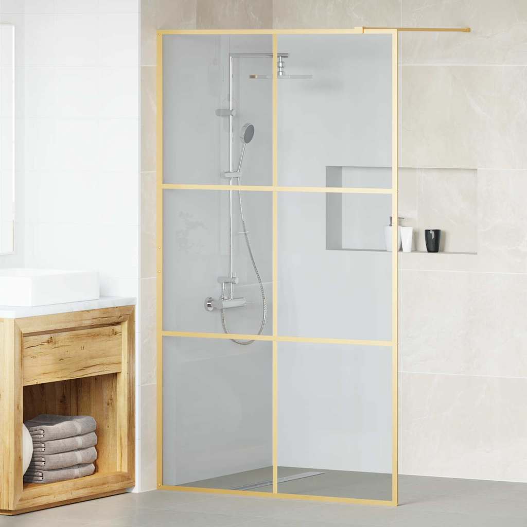 Inloop Douche Wand Goud 115 x 195 cm gehard glas is nu te koop bij PeponiXL, paradijselijk wonen!