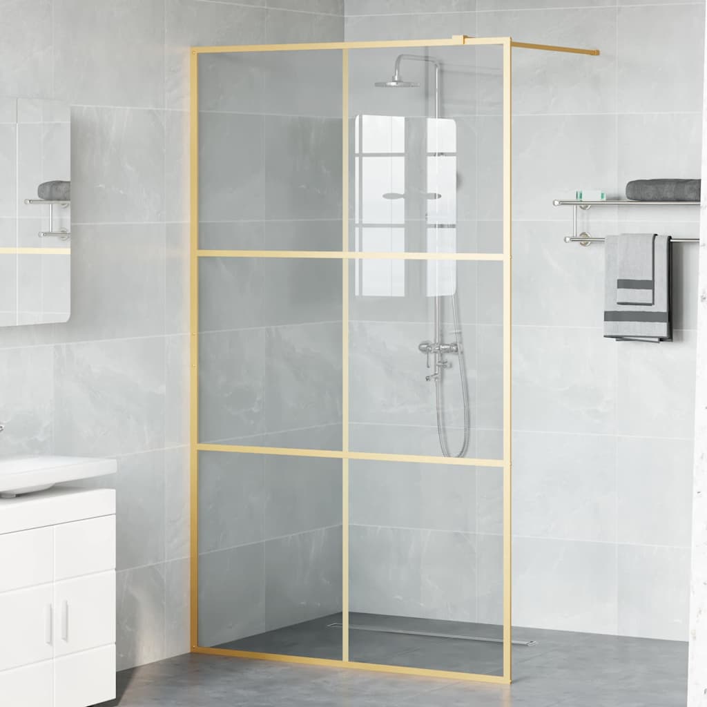 Inloop Douche Wand Goud 115 x 195 cm gehard glas is nu te koop bij PeponiXL, paradijselijk wonen!