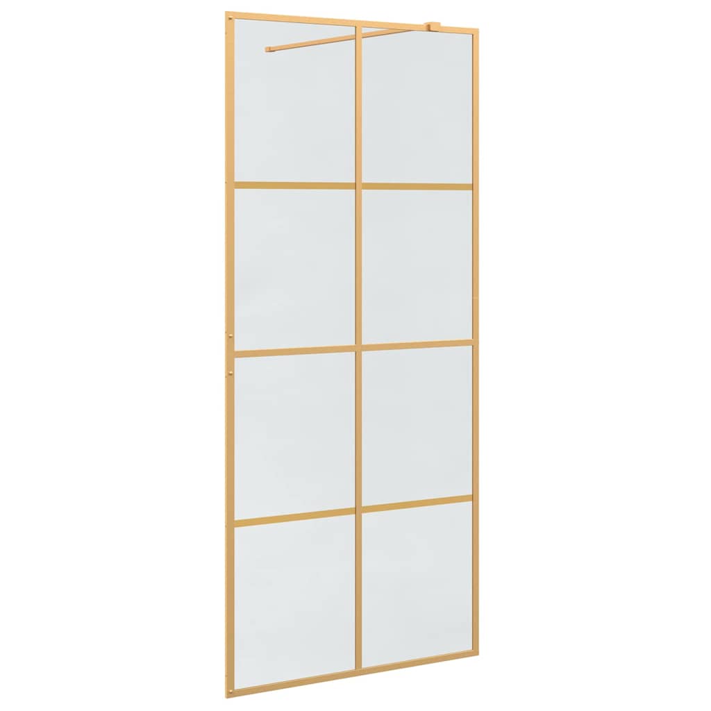 Inloop Douche Wand Goud 90 x 195 cm gehard glas is nu te koop bij PeponiXL, paradijselijk wonen!