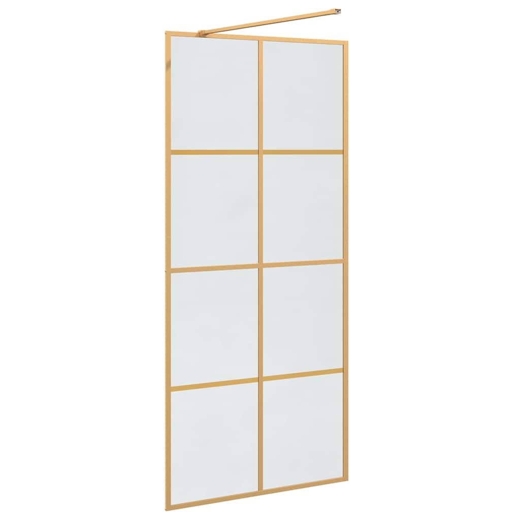 Inloop Douche Wand Goud 90 x 195 cm gehard glas is nu te koop bij PeponiXL, paradijselijk wonen!