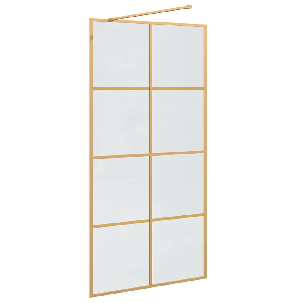 Inloop Douche Wand Goud 100 x 195 cm gehard glas is nu te koop bij PeponiXL, paradijselijk wonen!