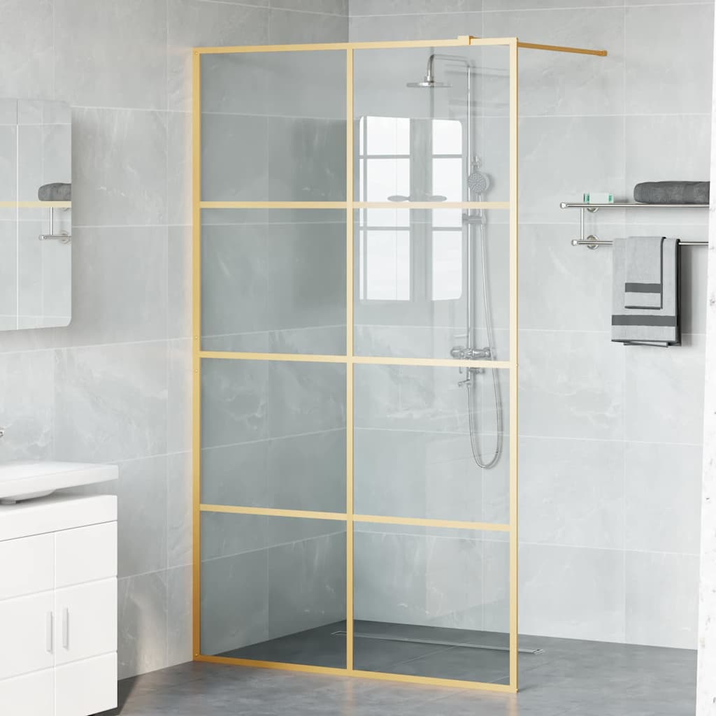 Inloop Douche Wand Goud 115 x 195 cm gehard glas is nu te koop bij PeponiXL, paradijselijk wonen!