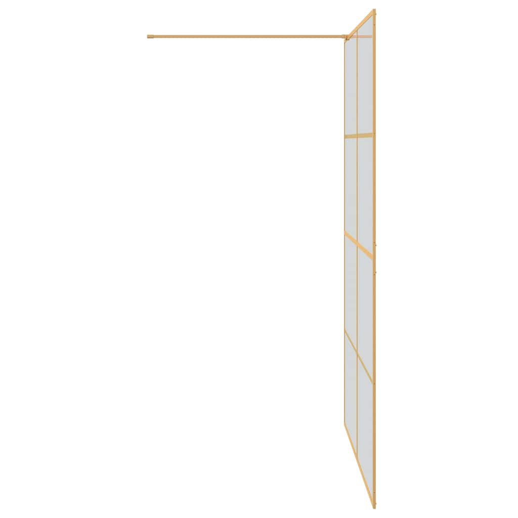 Inloop Douche Wand Goud 140 x 195 cm gehard glas is nu te koop bij PeponiXL, paradijselijk wonen!