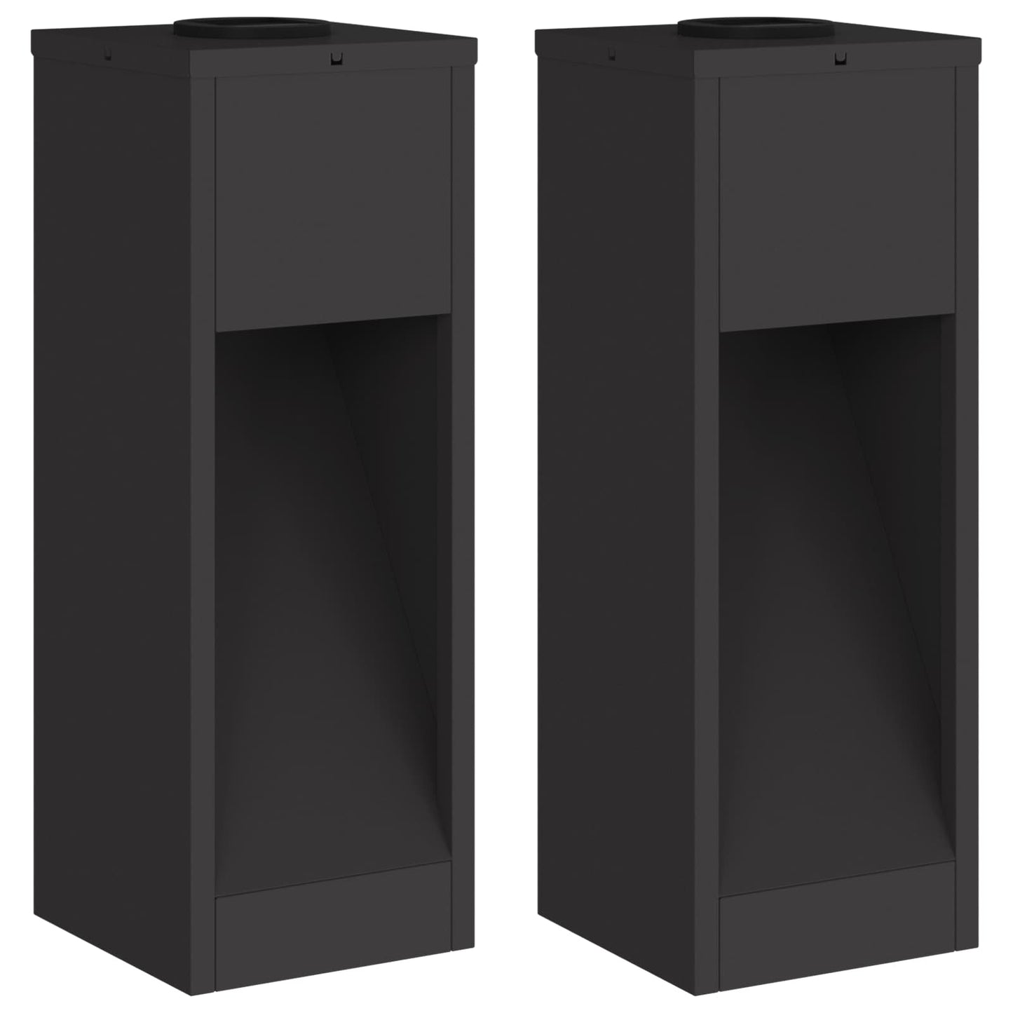 Zonne LED Padverlichting 2 pcs Zwart Koudgewalst staal is nu te koop bij PeponiXL, paradijselijk wonen!