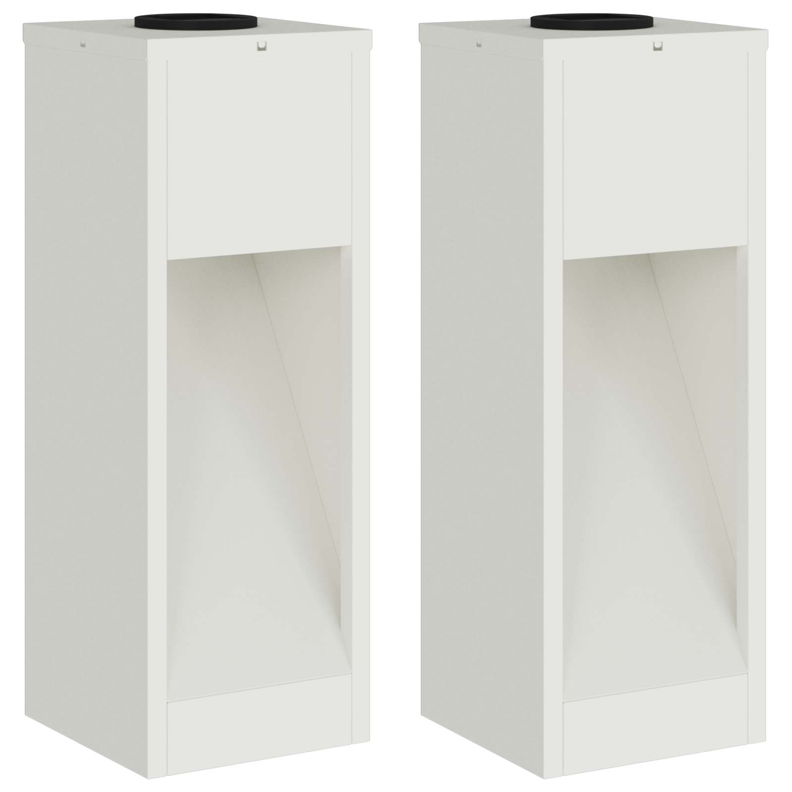 Zonne LED Padverlichting 2 pcs Wit Koudgewalst staal is nu te koop bij PeponiXL, paradijselijk wonen!