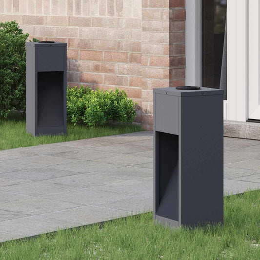 Zonne LED Padverlichting 2 pcs Antraciet Koudgewalst staal is nu te koop bij PeponiXL, paradijselijk wonen!