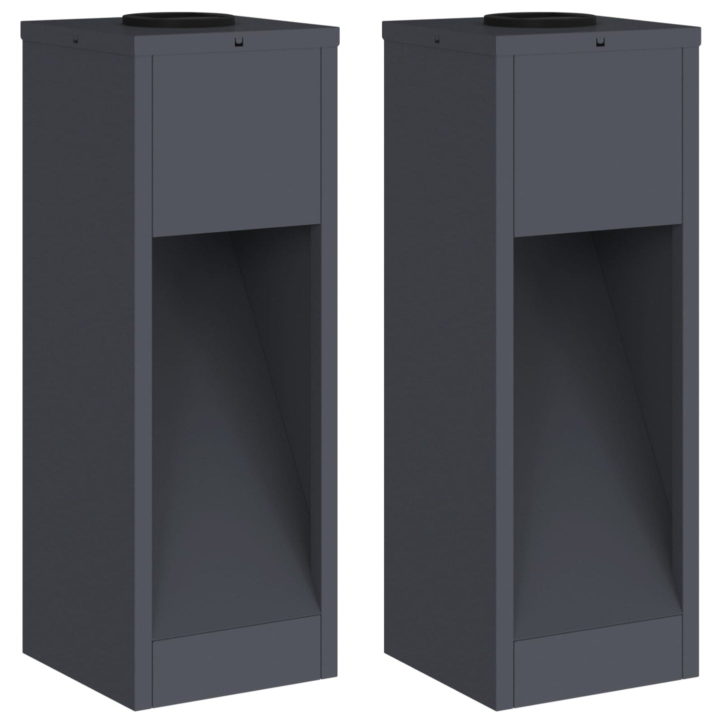 Zonne LED Padverlichting 2 pcs Antraciet Koudgewalst staal is nu te koop bij PeponiXL, paradijselijk wonen!