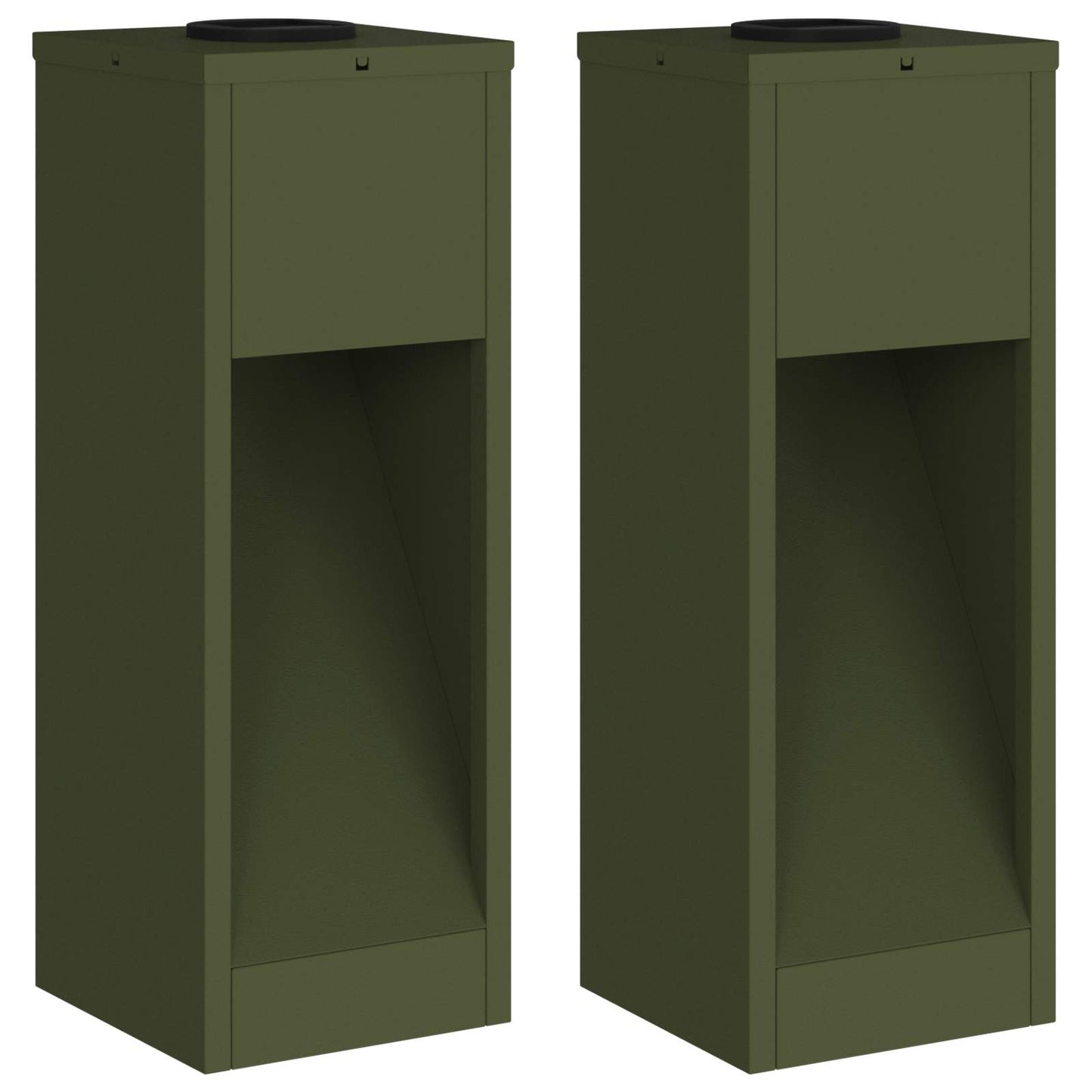 Zonne LED Padverlichting 2 pcs Olijf Groen Koudgewalst staal is nu te koop bij PeponiXL, paradijselijk wonen!