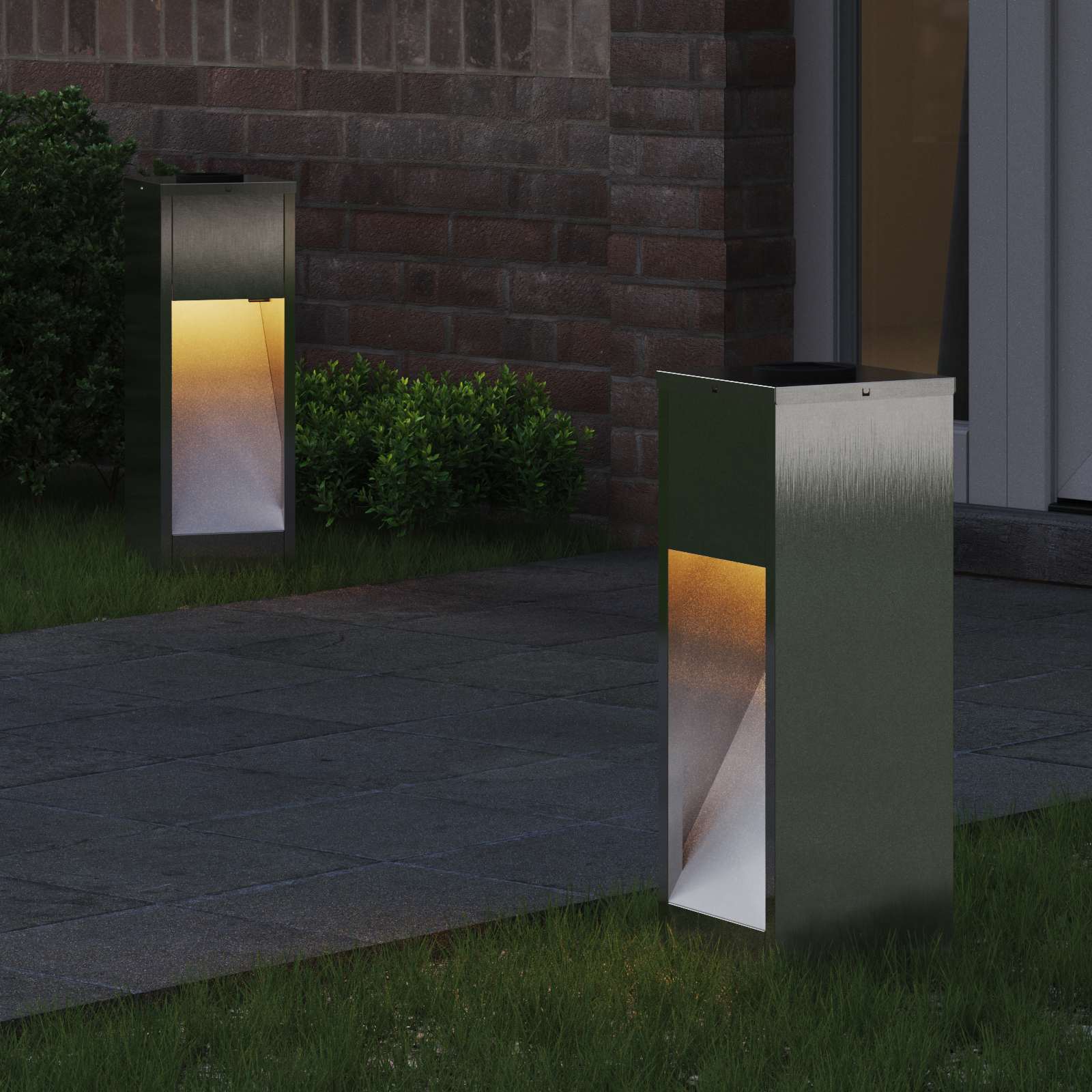 Zonne LED Padverlichting 2 pcs Zilver Roestvrij staal is nu te koop bij PeponiXL, paradijselijk wonen!