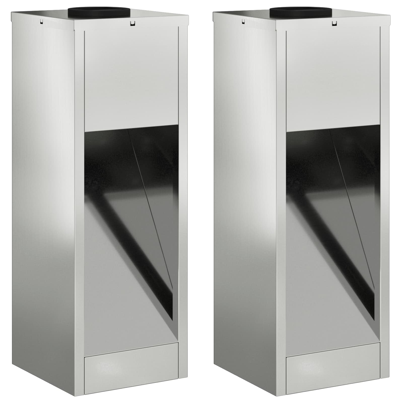 Zonne LED Padverlichting 2 pcs Zilver Gegalvaniseerd is nu te koop bij PeponiXL, paradijselijk wonen!