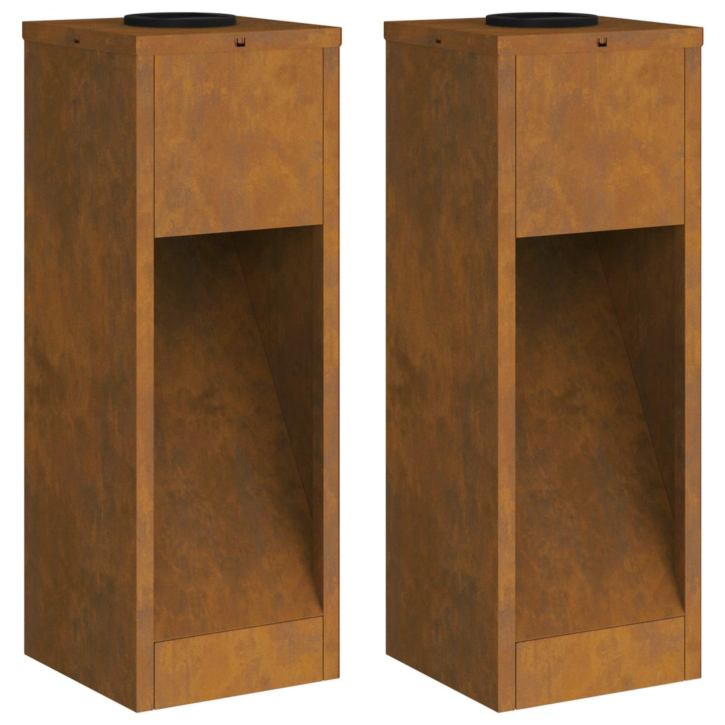 Zonne LED Padverlichting 2 pcs Brons Cortenstaal is nu te koop bij PeponiXL, paradijselijk wonen!