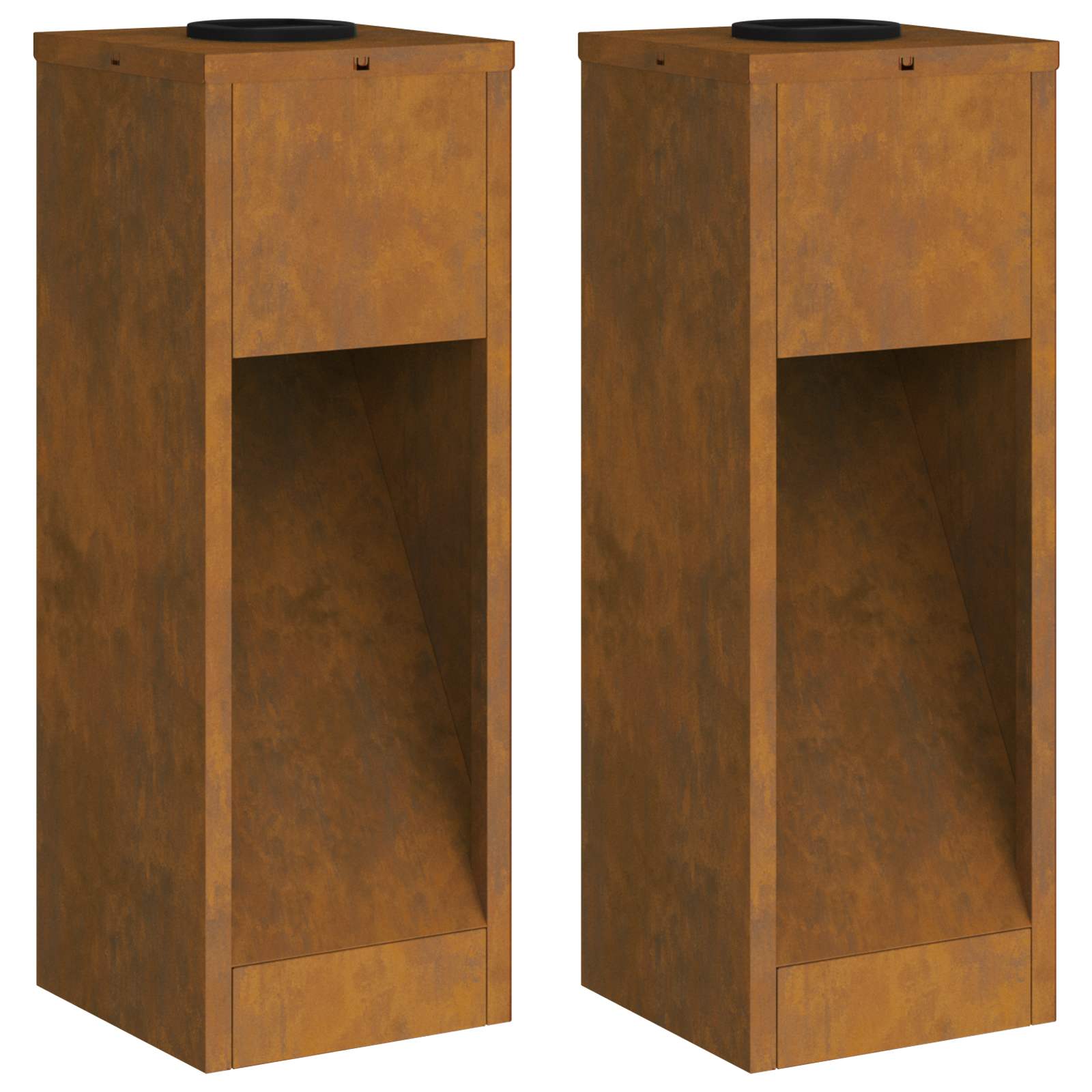 Zonne LED Padverlichting 2 pcs Brons Cortenstaal is nu te koop bij PeponiXL, paradijselijk wonen!